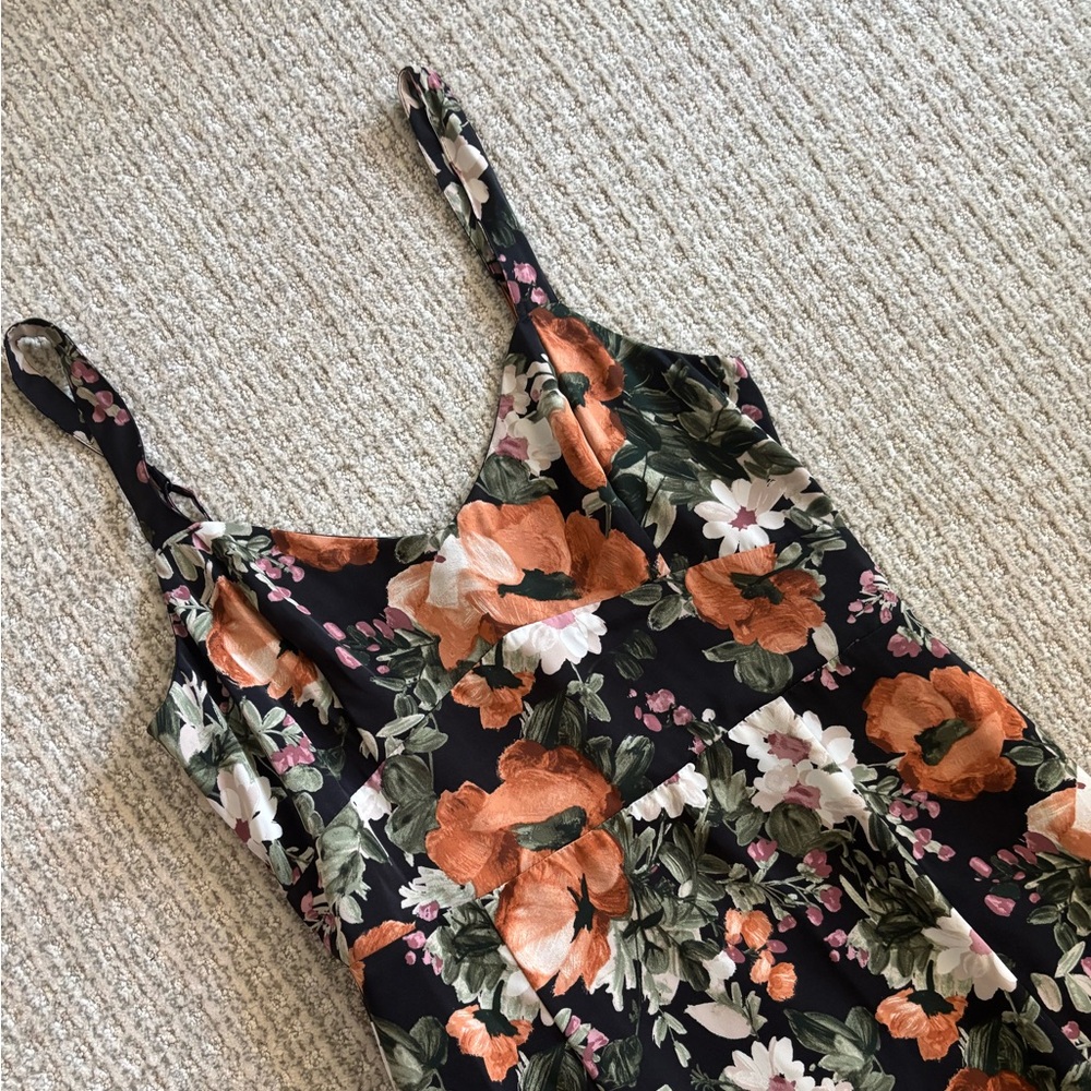 Abercrombie & Fitch floral tiered ruffle maxi dress size M - Picture 2 of 16